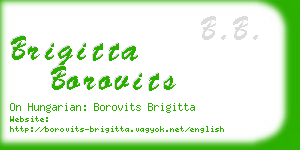 brigitta borovits business card